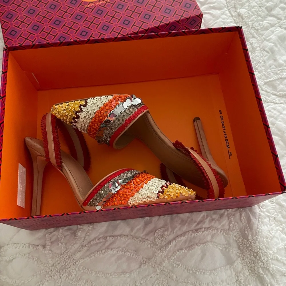 Tory Burch beaded sandal